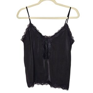 Forever 21 Cami Top Lace Trim Lingerie Tank‎ Top Black S